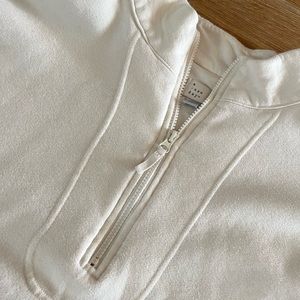 White quarter zip